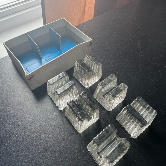 Vintage Czech crystal 6 pcs knife set - Picture 6 of 7